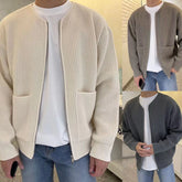 Stilfuld Herre Cardigan i Blødt Vinylon – Løs Pasform, Åndbar og Komfortabel HEYHEY Worldwide Dropshipping Store